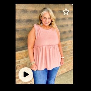 NEW without Tags - Coral Tie Tank Sleeveless Shirt